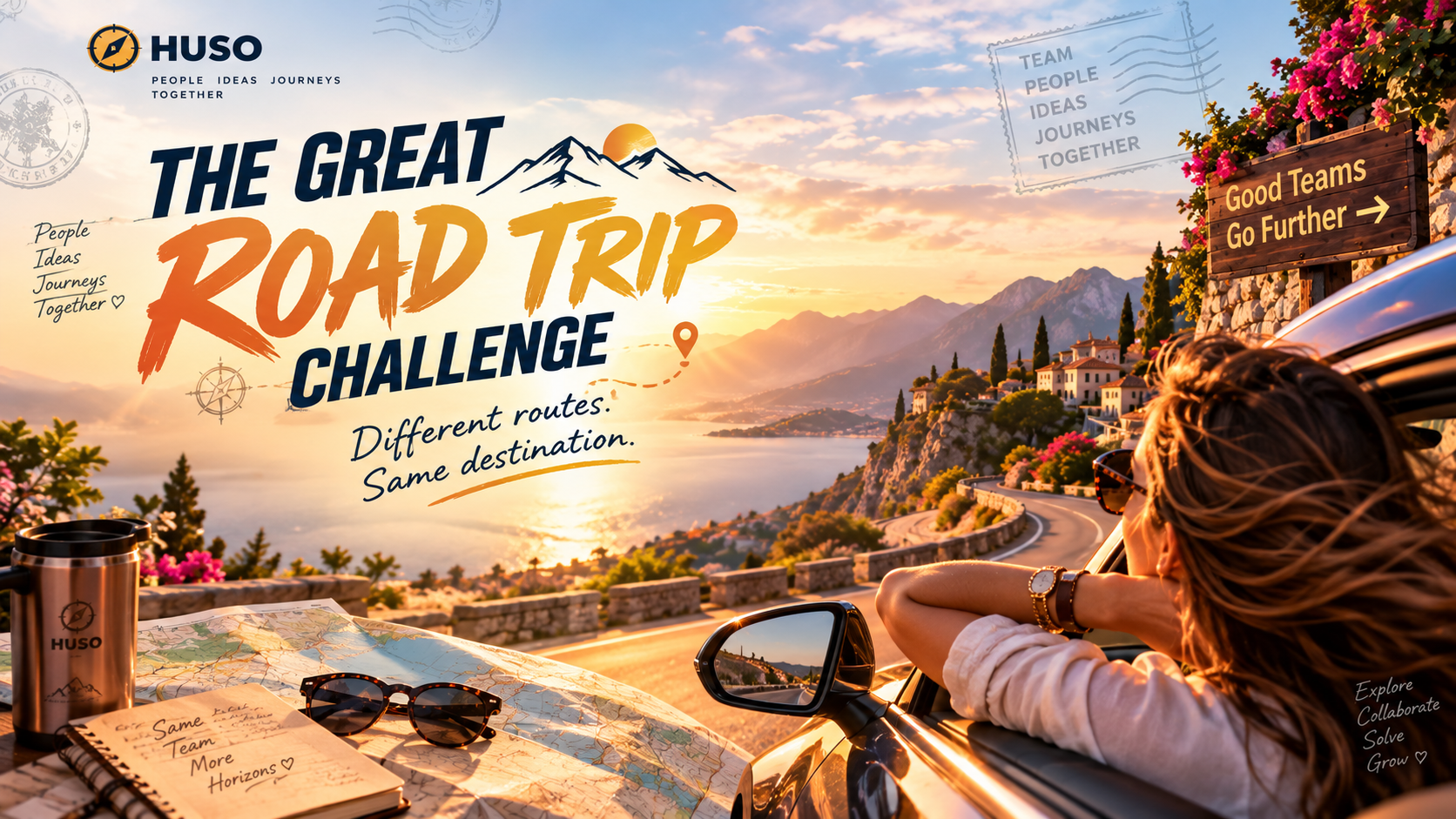 The Great Road Trip Challenge — Different routes. Same destination.